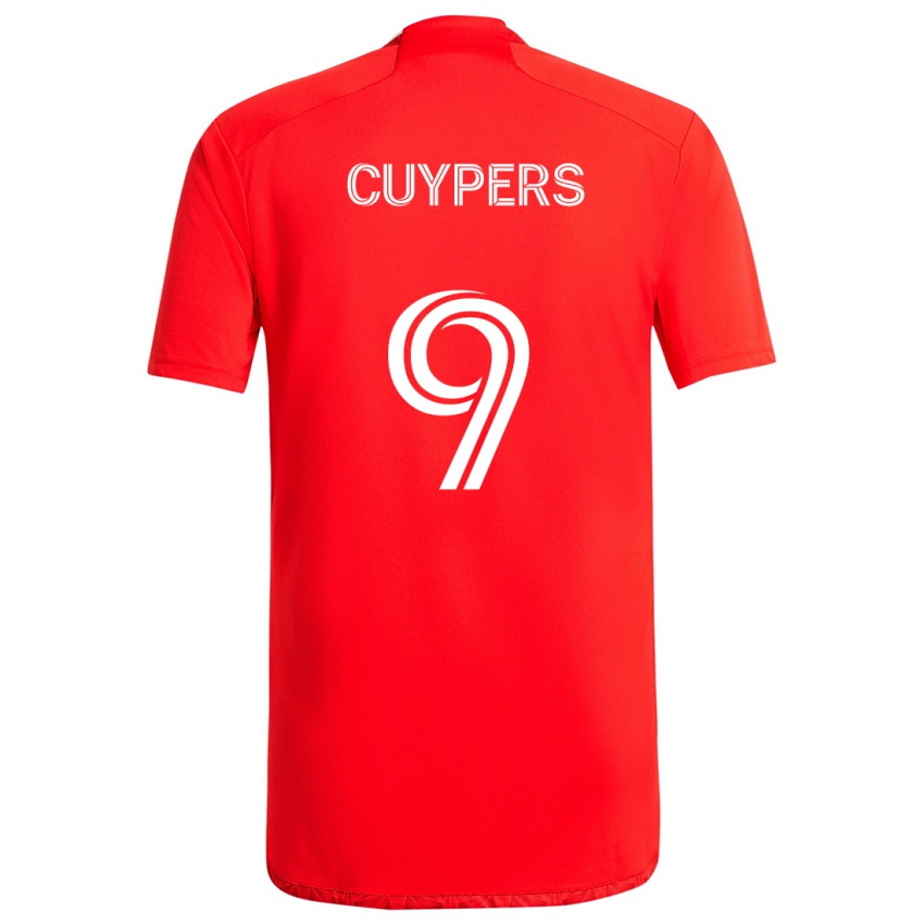 Niño Camiseta Hugo Cuypers #9 Rojo Blanco 1ª Equipación 2024/25 La Camisa Argentina