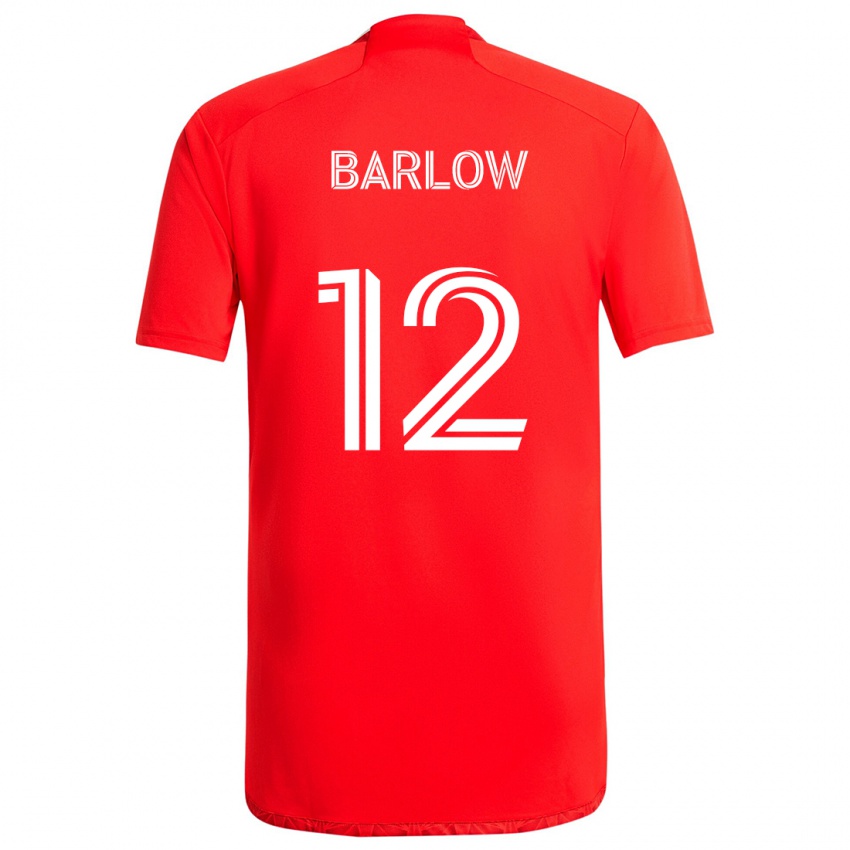 Niño Camiseta Tom Barlow #12 Rojo Blanco 1ª Equipación 2024/25 La Camisa Argentina