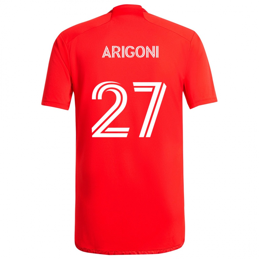 Niño Camiseta Allan Arigoni #27 Rojo Blanco 1ª Equipación 2024/25 La Camisa Argentina