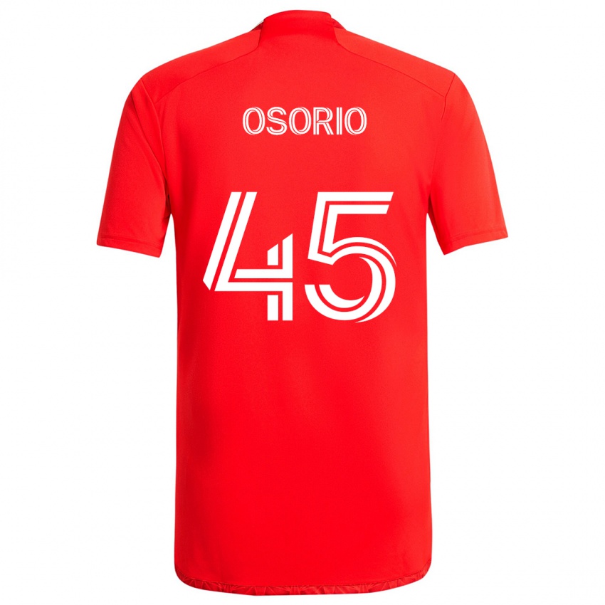 Niño Camiseta Harold Osorio #45 Rojo Blanco 1ª Equipación 2024/25 La Camisa Argentina