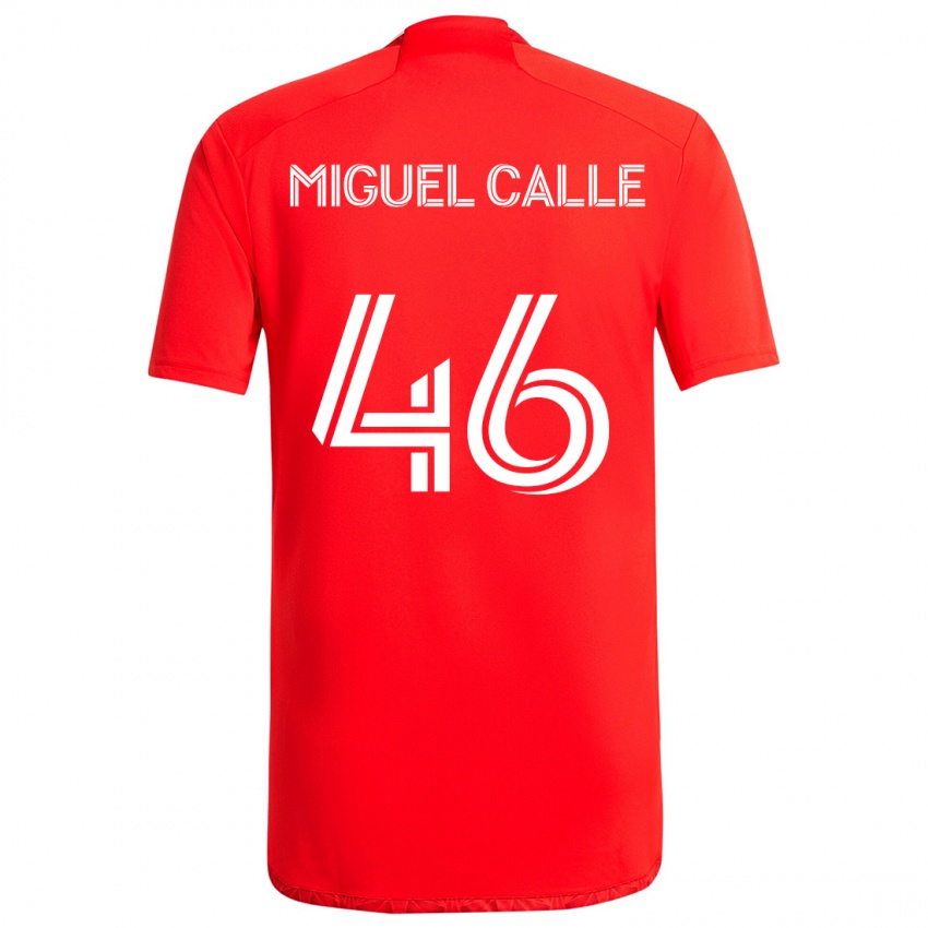 Niño Camiseta Juan Miguel Calle #46 Rojo Blanco 1ª Equipación 2024/25 La Camisa Argentina