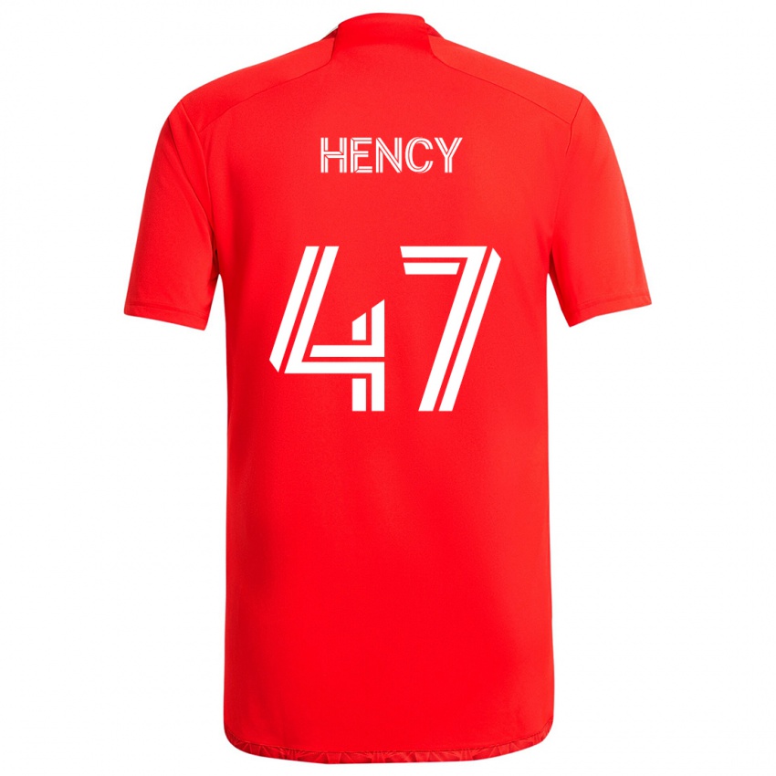 Niño Camiseta Billy Hency #47 Rojo Blanco 1ª Equipación 2024/25 La Camisa Argentina