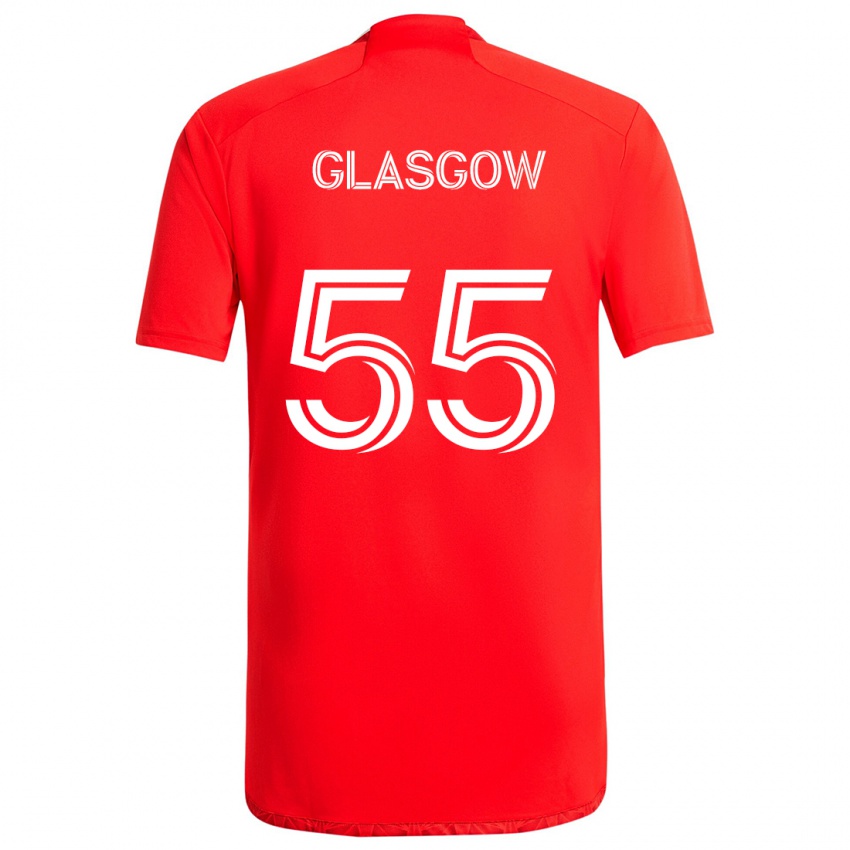 Niño Camiseta Omari Glasgow #55 Rojo Blanco 1ª Equipación 2024/25 La Camisa Argentina