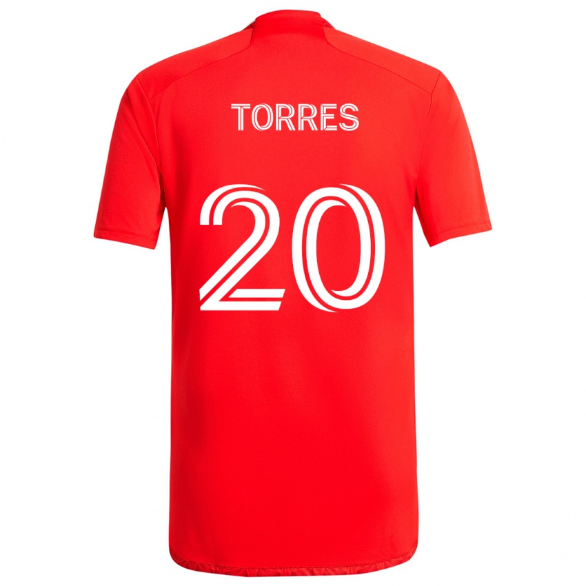 Niño Camiseta Jairo Torres #20 Rojo Blanco 1ª Equipación 2024/25 La Camisa Argentina