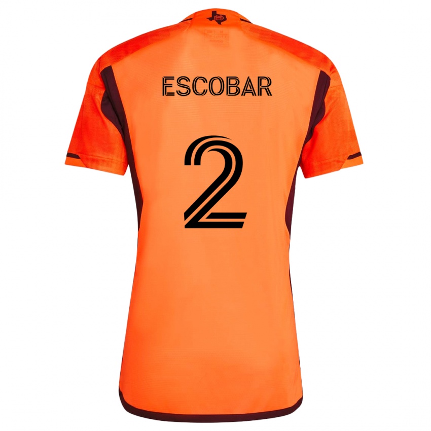 Niño Camiseta Franco Escobar #2 Naranja Negro 1ª Equipación 2024/25 La Camisa Argentina