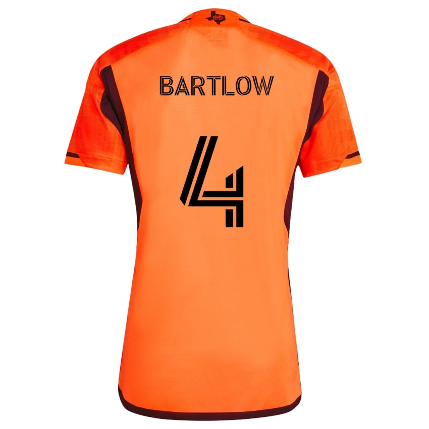 Niño Camiseta Ethan Bartlow #4 Naranja Negro 1ª Equipación 2024/25 La Camisa Argentina