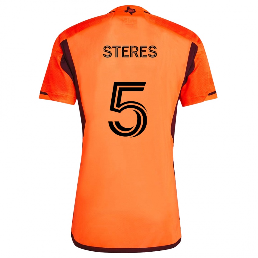 Niño Camiseta Daniel Steres #5 Naranja Negro 1ª Equipación 2024/25 La Camisa Argentina