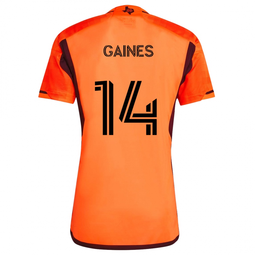 Niño Camiseta Mckinze Gaines #14 Naranja Negro 1ª Equipación 2024/25 La Camisa Argentina