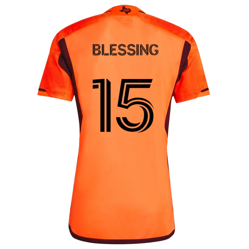 Niño Camiseta Latif Blessing #15 Naranja Negro 1ª Equipación 2024/25 La Camisa Argentina