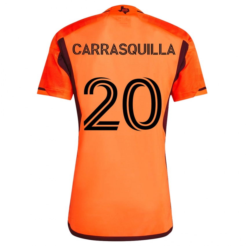 Niño Camiseta Adalberto Carrasquilla #20 Naranja Negro 1ª Equipación 2024/25 La Camisa Argentina