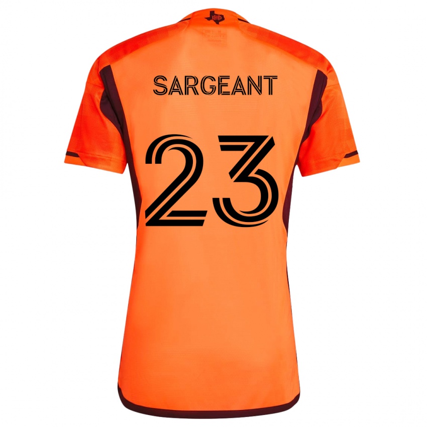 Niño Camiseta Kieran Sargeant #23 Naranja Negro 1ª Equipación 2024/25 La Camisa Argentina