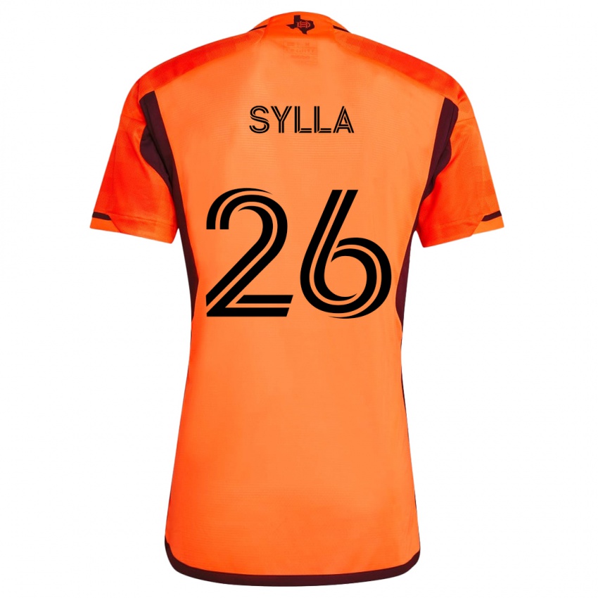 Niño Camiseta Ousmane Sylla #26 Naranja Negro 1ª Equipación 2024/25 La Camisa Argentina