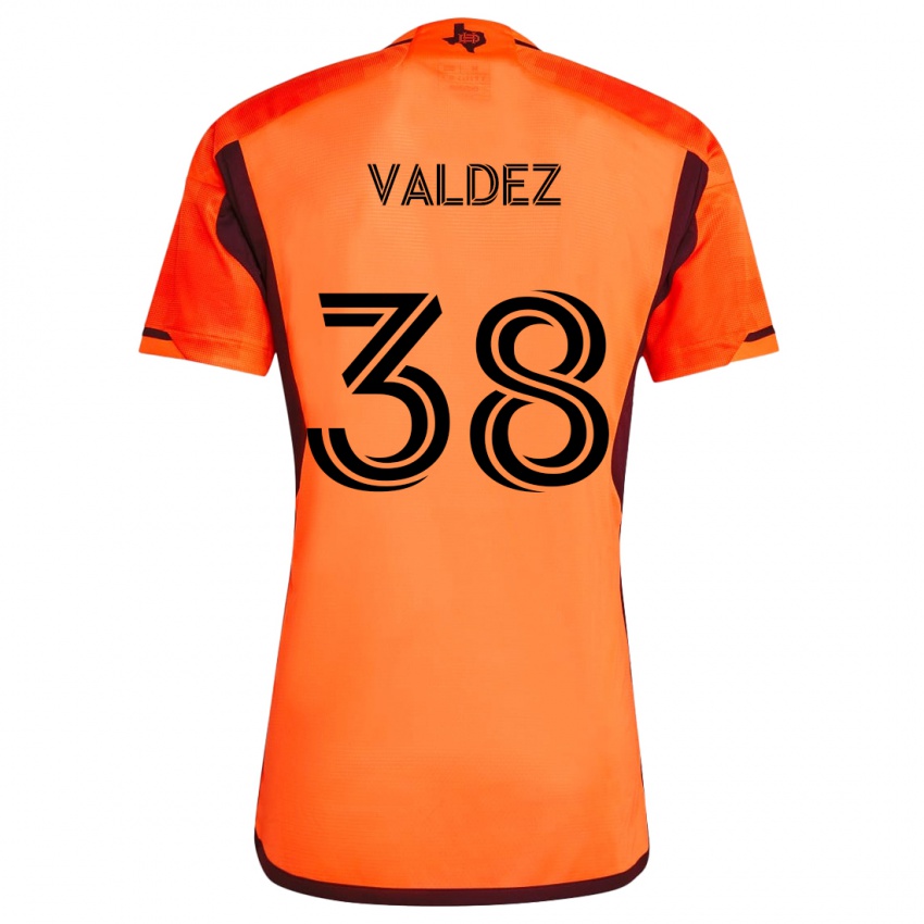 Niño Camiseta Xavier Valdez #38 Naranja Negro 1ª Equipación 2024/25 La Camisa Argentina