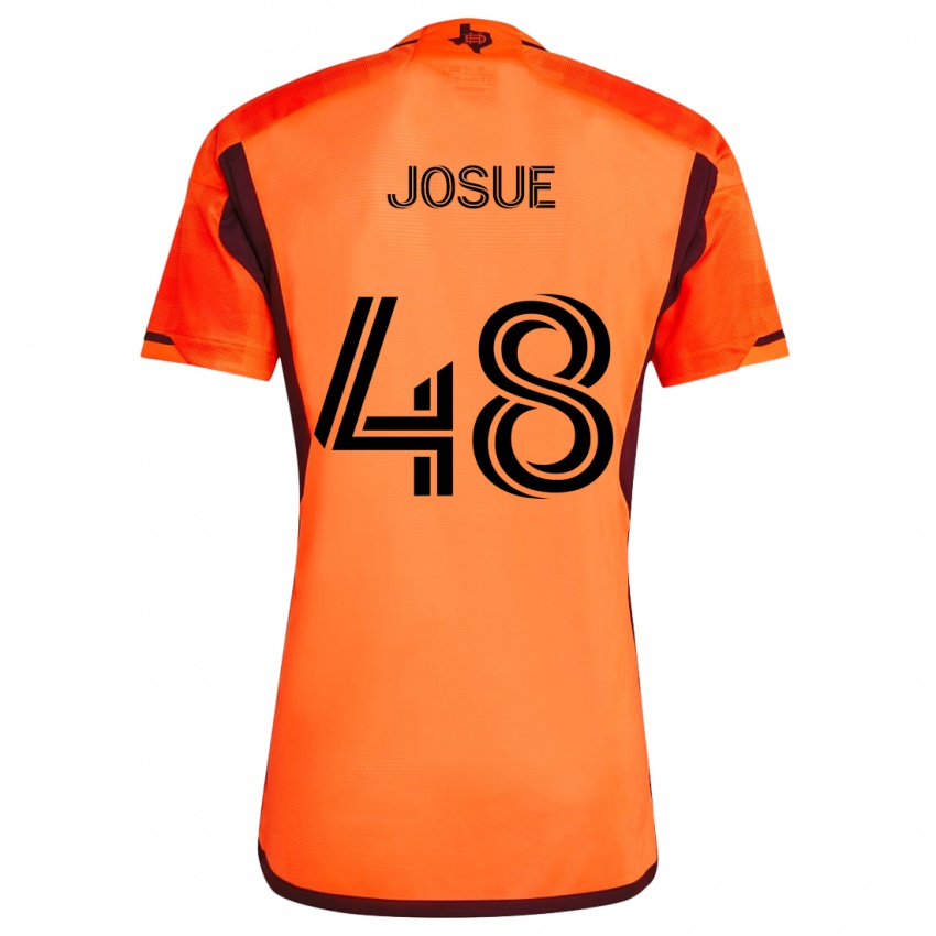 Niño Camiseta Josué #48 Naranja Negro 1ª Equipación 2024/25 La Camisa Argentina