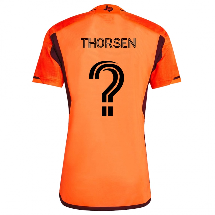 Niño Camiseta Liam Thorsen #0 Naranja Negro 1ª Equipación 2024/25 La Camisa Argentina