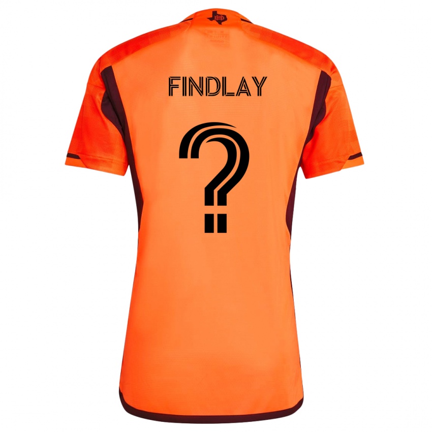 Niño Camiseta Maddox Findlay #0 Naranja Negro 1ª Equipación 2024/25 La Camisa Argentina