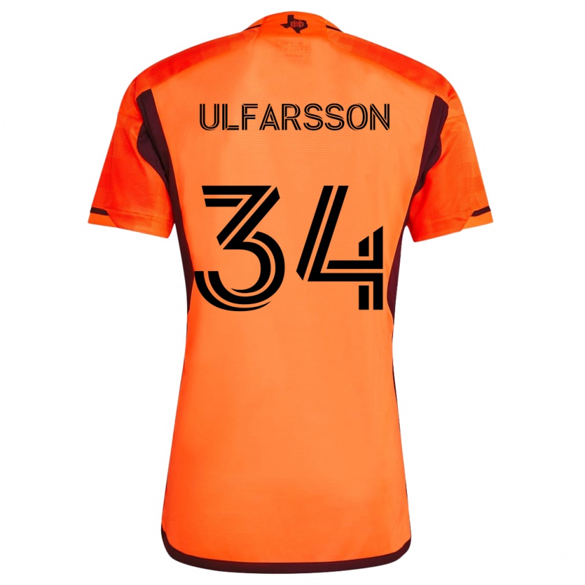 Niño Camiseta Thor Úlfarsson #34 Naranja Negro 1ª Equipación 2024/25 La Camisa Argentina