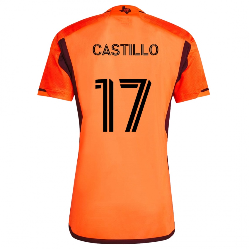 Niño Camiseta Joyner Castillo #17 Naranja Negro 1ª Equipación 2024/25 La Camisa Argentina