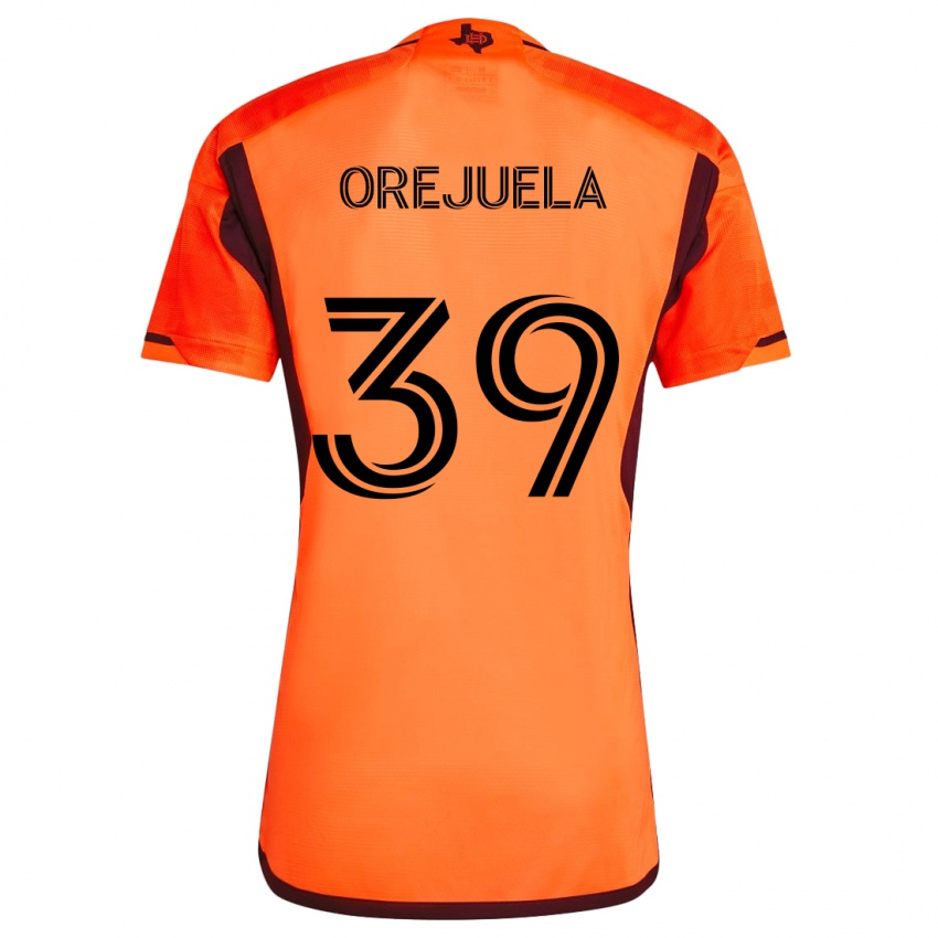 Niño Camiseta Jesus Orejuela #39 Naranja Negro 1ª Equipación 2024/25 La Camisa Argentina