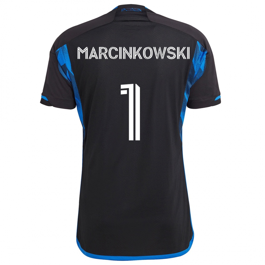 Niño Camiseta Jt Marcinkowski #1 Azul Negro 1ª Equipación 2024/25 La Camisa Argentina