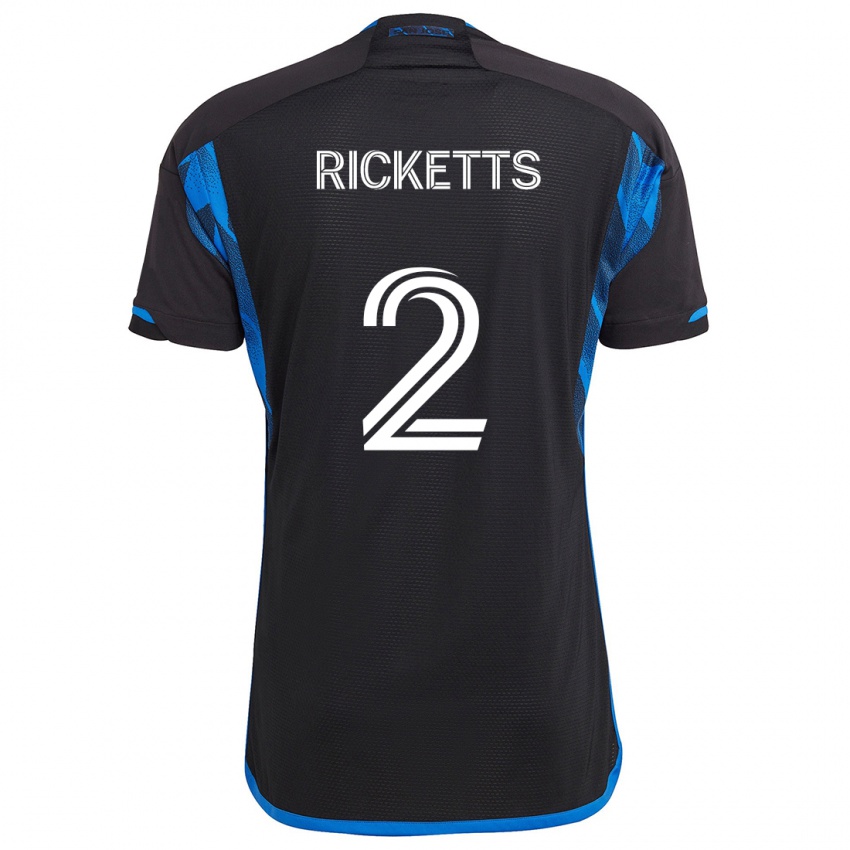 Niño Camiseta Jamar Ricketts #2 Azul Negro 1ª Equipación 2024/25 La Camisa Argentina