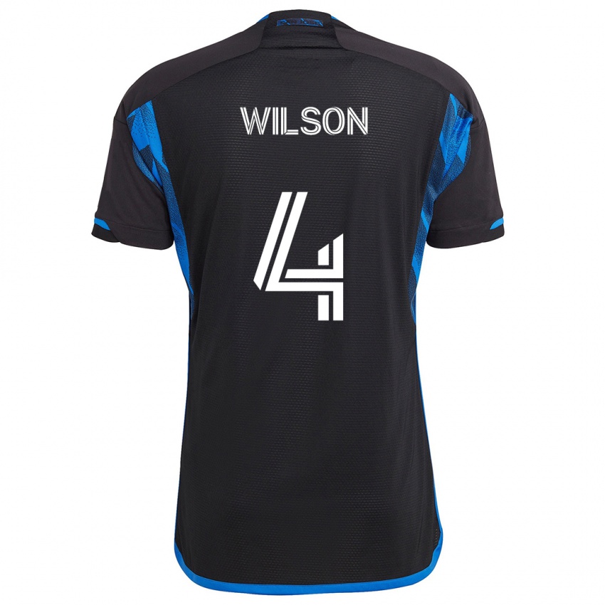 Niño Camiseta Bruno Wilson #4 Azul Negro 1ª Equipación 2024/25 La Camisa Argentina