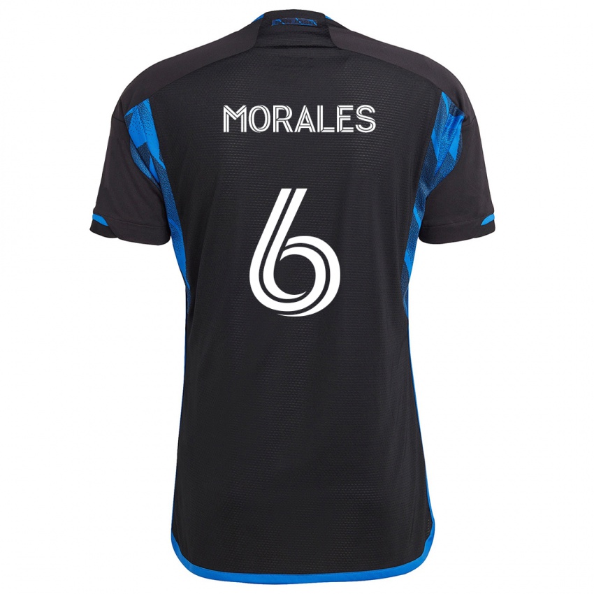 Niño Camiseta Alfredo Morales #6 Azul Negro 1ª Equipación 2024/25 La Camisa Argentina