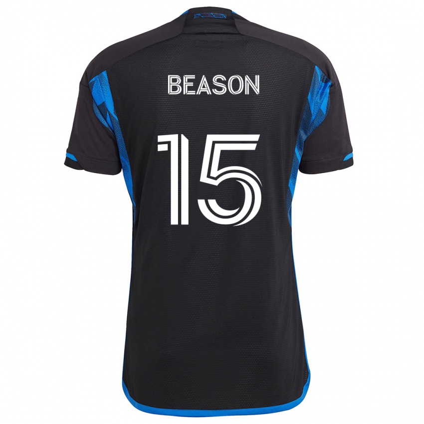 Niño Camiseta Tanner Beason #15 Azul Negro 1ª Equipación 2024/25 La Camisa Argentina