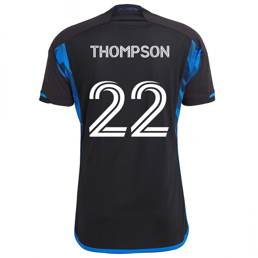 Niño Camiseta Tommy Thompson #22 Azul Negro 1ª Equipación 2024/25 La Camisa Argentina