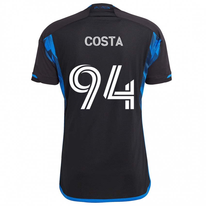 Niño Camiseta Vítor Costa #94 Azul Negro 1ª Equipación 2024/25 La Camisa Argentina