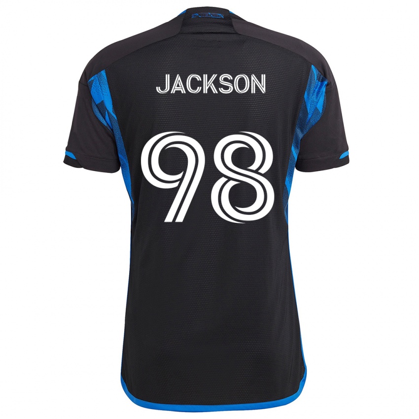 Niño Camiseta Jacob Jackson #98 Azul Negro 1ª Equipación 2024/25 La Camisa Argentina