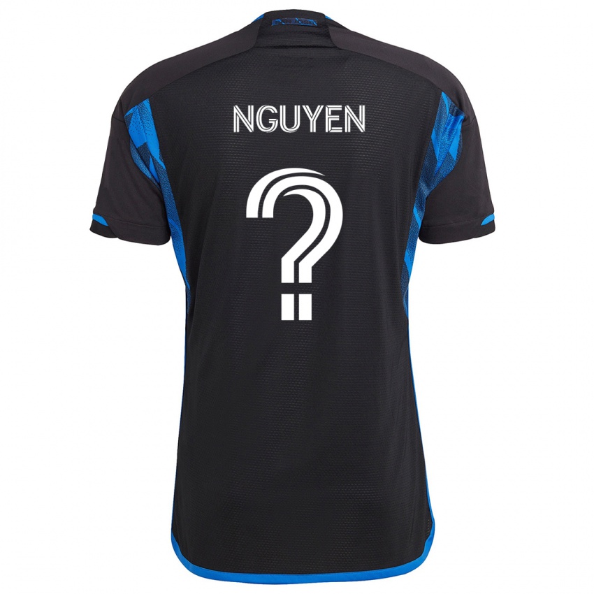 Niño Camiseta Christopher Nguyen #0 Azul Negro 1ª Equipación 2024/25 La Camisa Argentina