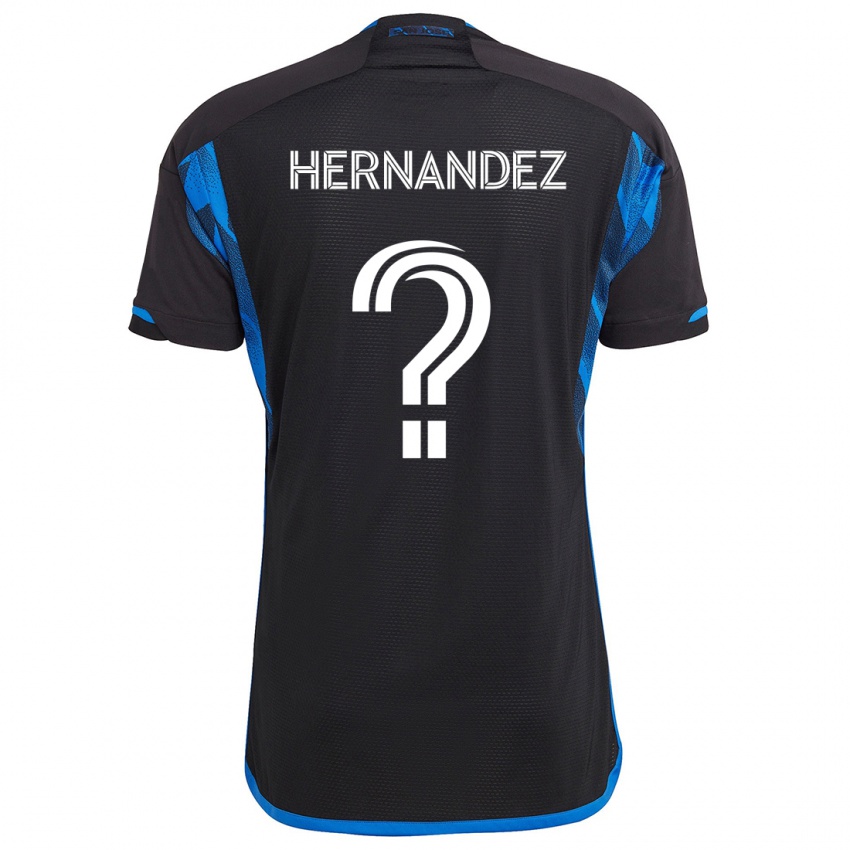 Niño Camiseta Oliver Hernandez #0 Azul Negro 1ª Equipación 2024/25 La Camisa Argentina