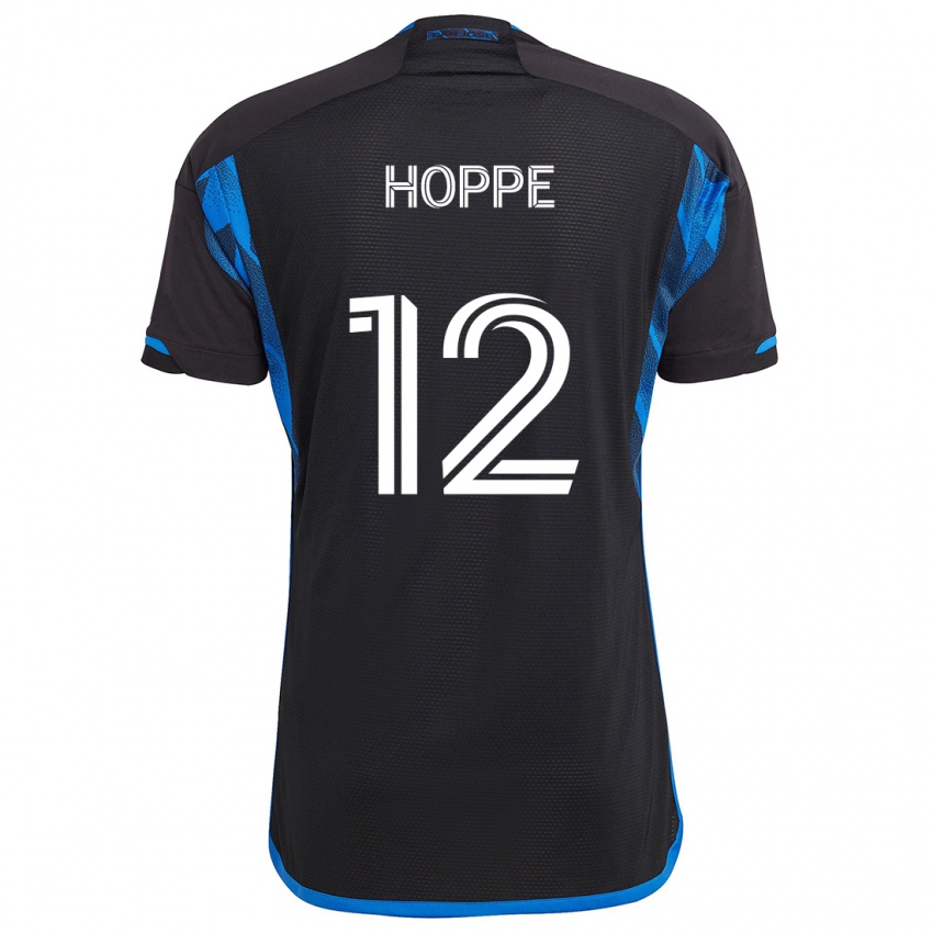 Niño Camiseta Matthew Hoppe #12 Azul Negro 1ª Equipación 2024/25 La Camisa Argentina