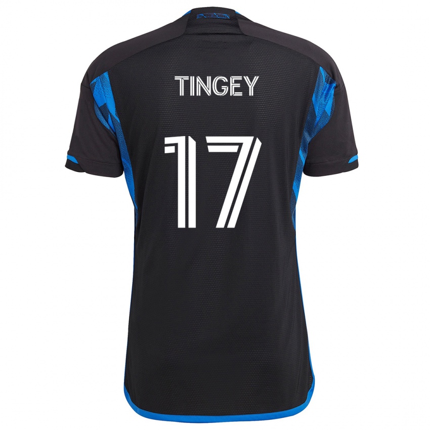 Niño Camiseta Keegan Tingey #17 Azul Negro 1ª Equipación 2024/25 La Camisa Argentina