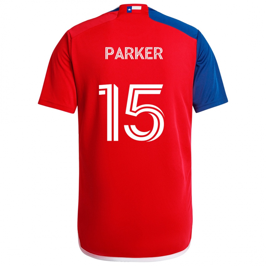 Niño Camiseta Isaiah Parker #15 Azul Rojo 1ª Equipación 2024/25 La Camisa Argentina