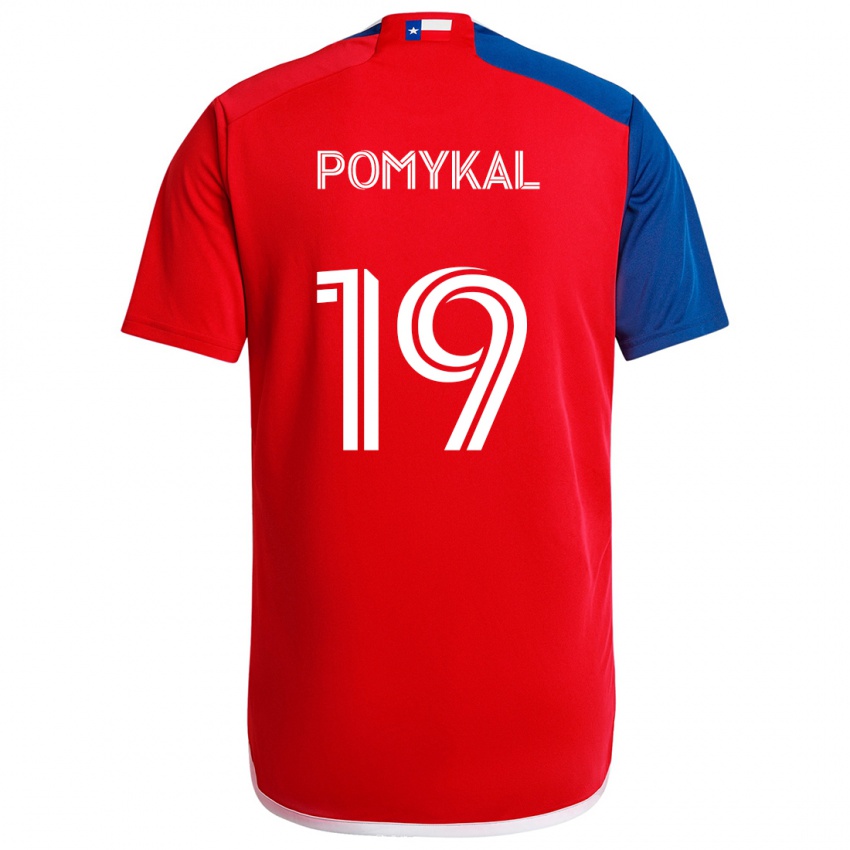 Niño Camiseta Paxton Pomykal #19 Azul Rojo 1ª Equipación 2024/25 La Camisa Argentina