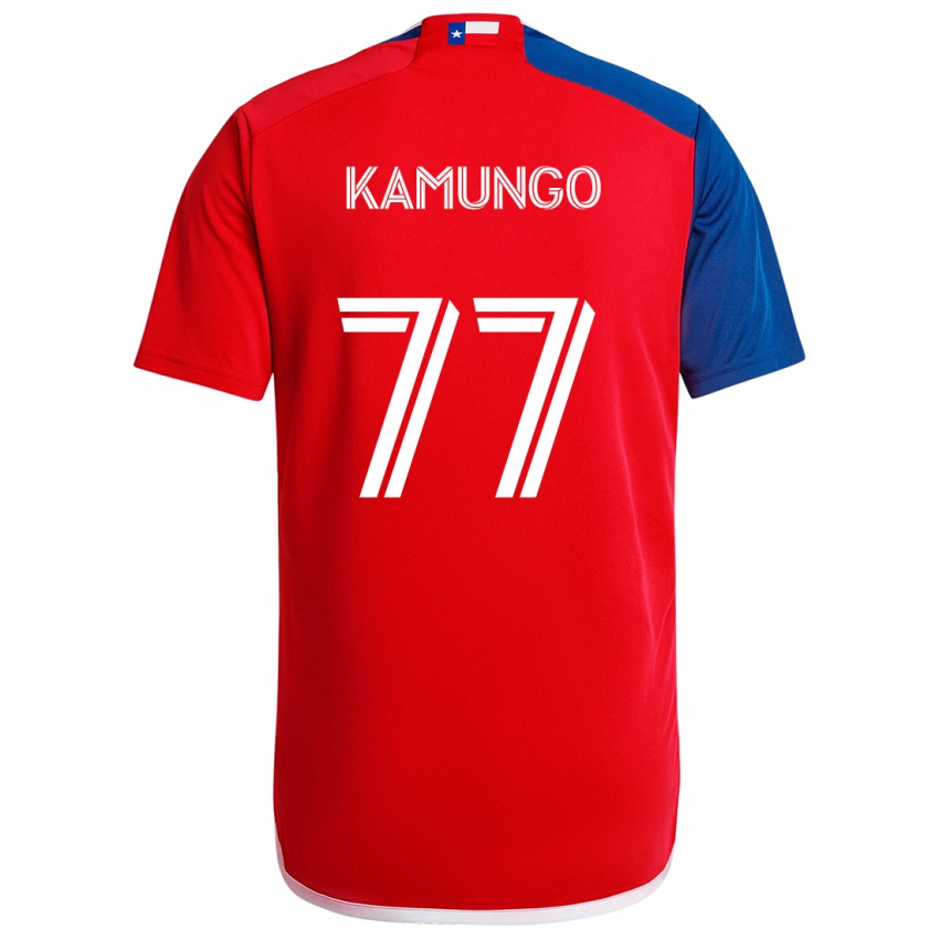 Niño Camiseta Bernard Kamungo #77 Azul Rojo 1ª Equipación 2024/25 La Camisa Argentina