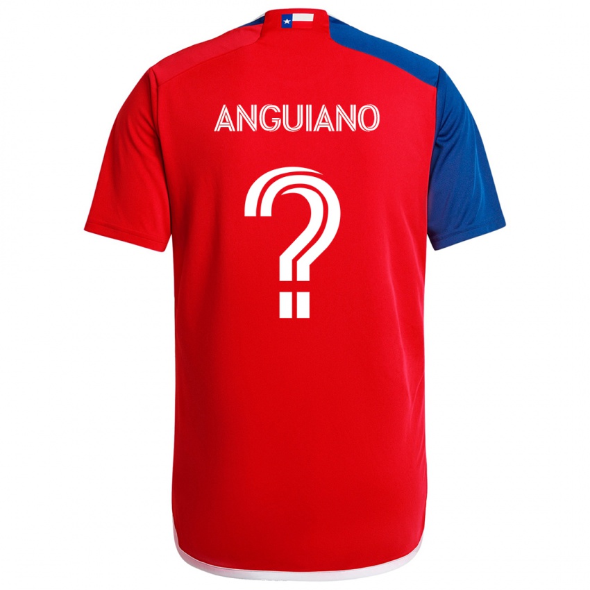 Niño Camiseta Adrian Anguiano #0 Azul Rojo 1ª Equipación 2024/25 La Camisa Argentina