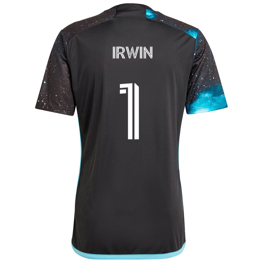 Niño Camiseta Clint Irwin #1 Azul Negro 1ª Equipación 2024/25 La Camisa Argentina