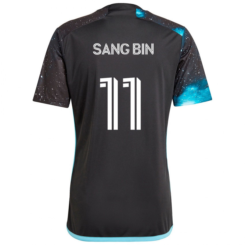 Niño Camiseta Sang-Bin Jeong #11 Azul Negro 1ª Equipación 2024/25 La Camisa Argentina