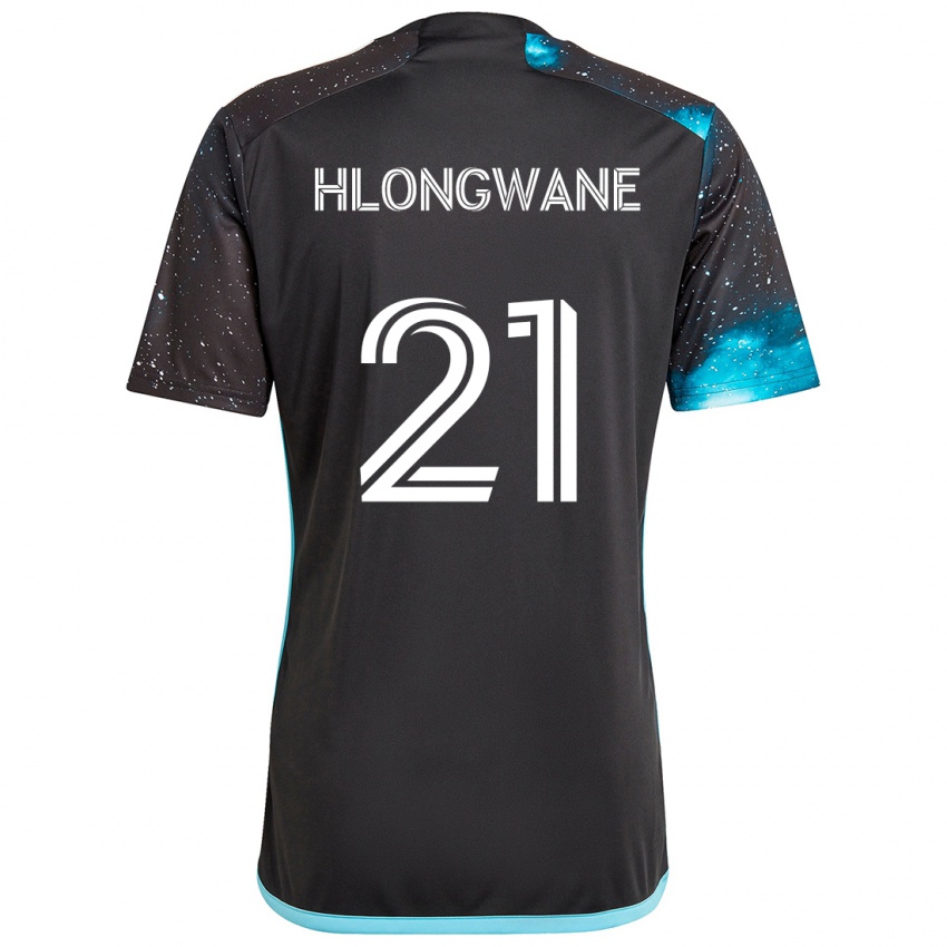 Niño Camiseta Bongokuhle Hlongwane #21 Azul Negro 1ª Equipación 2024/25 La Camisa Argentina