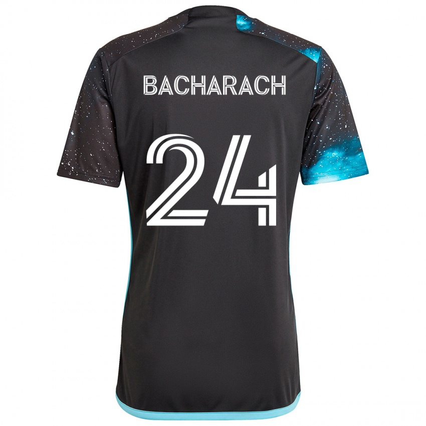 Niño Camiseta Hugo Bacharach #24 Azul Negro 1ª Equipación 2024/25 La Camisa Argentina