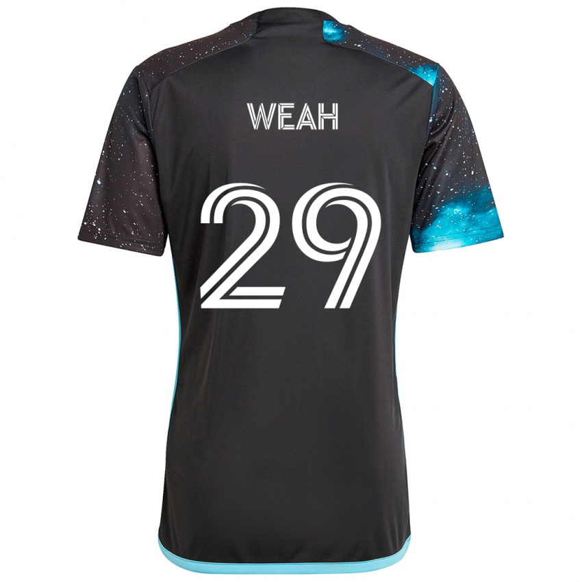 Niño Camiseta Patrick Weah #29 Azul Negro 1ª Equipación 2024/25 La Camisa Argentina