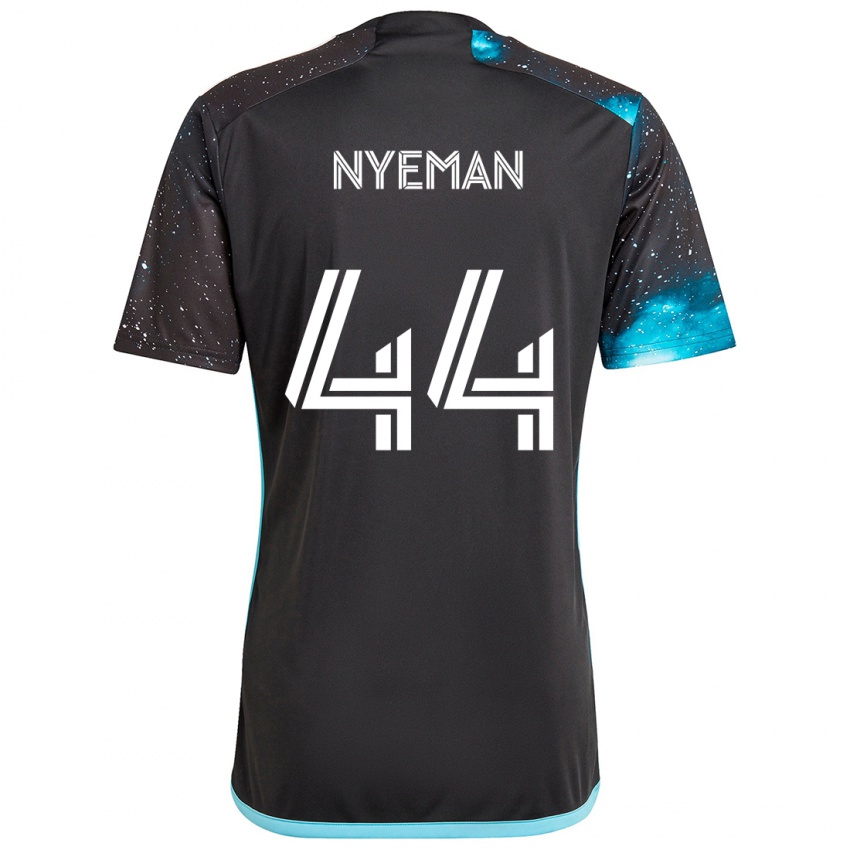 Niño Camiseta Moses Nyeman #44 Azul Negro 1ª Equipación 2024/25 La Camisa Argentina