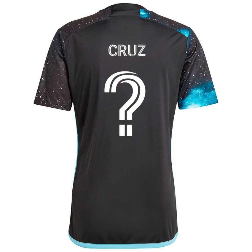 Niño Camiseta Giovanny Cruz #0 Azul Negro 1ª Equipación 2024/25 La Camisa Argentina