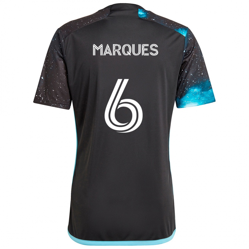 Niño Camiseta Mikael Marqués #6 Azul Negro 1ª Equipación 2024/25 La Camisa Argentina