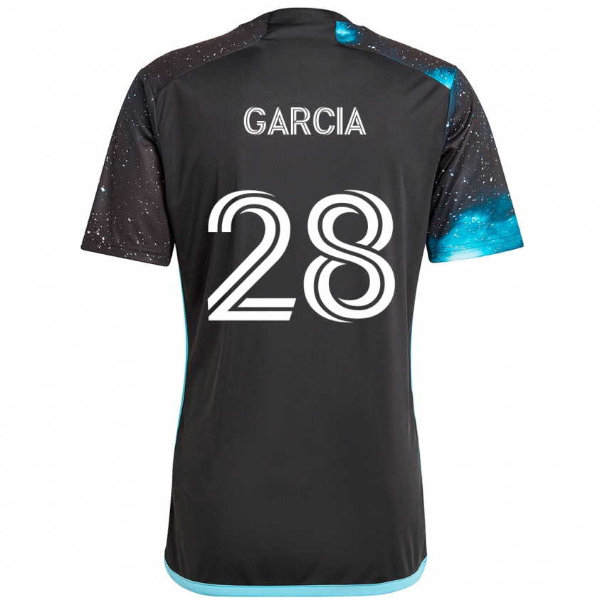 Niño Camiseta Mender García #28 Azul Negro 1ª Equipación 2024/25 La Camisa Argentina