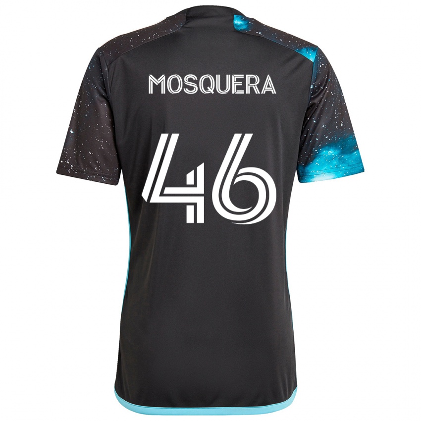 Niño Camiseta Juan Camilo Mosquera #46 Azul Negro 1ª Equipación 2024/25 La Camisa Argentina