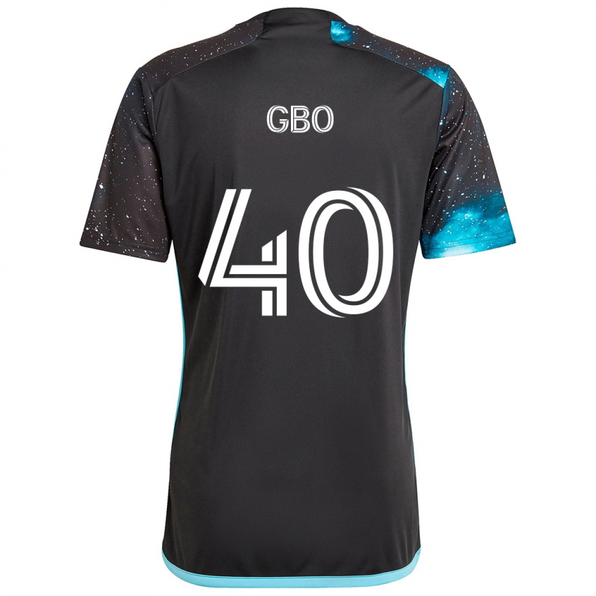 Niño Camiseta Cedrik Gbo #40 Azul Negro 1ª Equipación 2024/25 La Camisa Argentina